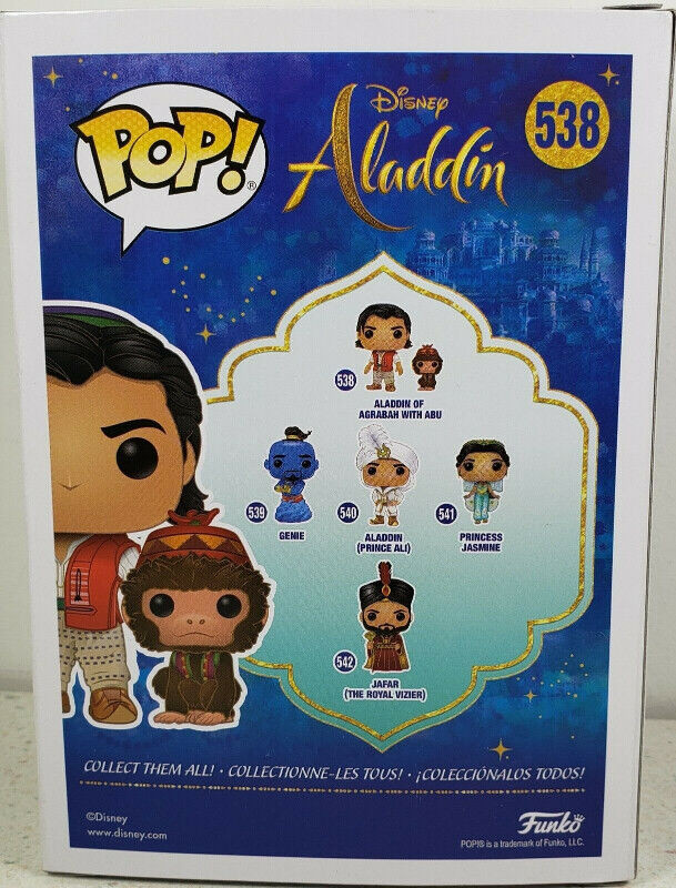 Funko Pop! Disney #538 Aladdin of Agrabah w/ Abu Vinyl Figure dans Jouets et jeux  à Longueuil/Rive Sud - Image 3