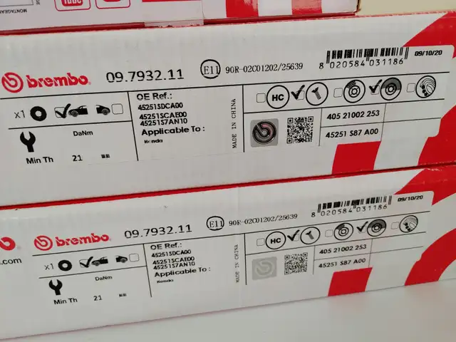 freins Brembo pour Honda accord EX in Other Parts & Accessories in Longueuil / South Shore - Image 4
