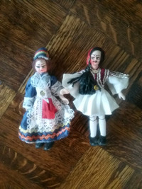 Set of Two Vintage Greek Dolls