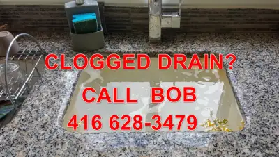PLUMBER CLOGGED DRAIN? CALL BOB 416 628-3479, View more