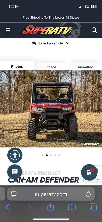 Brand new in box Super atv high clearance a arm for 62” wide defender Should fit any defender that d...