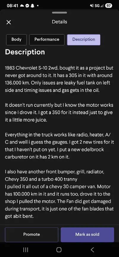 Description is in photos 5000 OBO