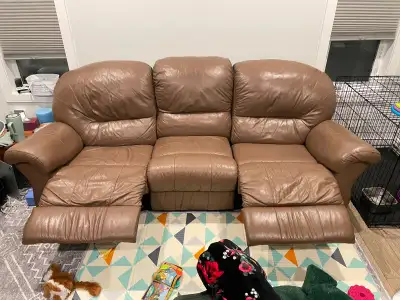 Palliser Leather Couch and Loveseat, View more