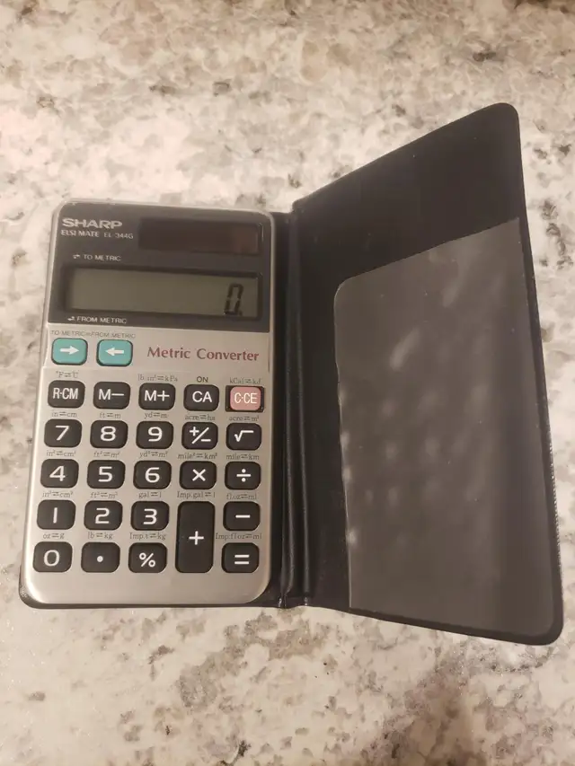 Sharp EL-344G Calculator Metric Converter65561358112002120