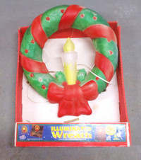 Vintage Empire Lighted Christmas Holiday Candle Wreath 1692