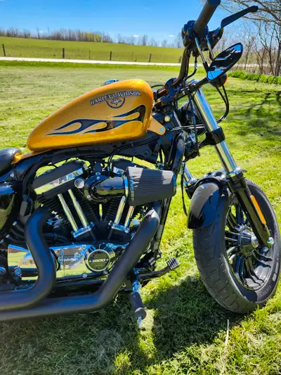 New factory harley tank Off sportster 72 Had tank on a 2018 sportster forty eight Gold metal flake N...