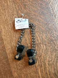 NEW- WIDE NIPPLE CLAMPS WITH CHAIN