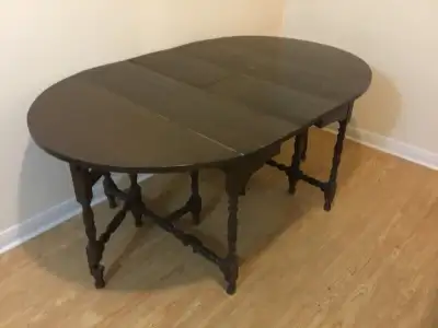 Antique Drop Leaf and hidden leaf gateleg table, View more