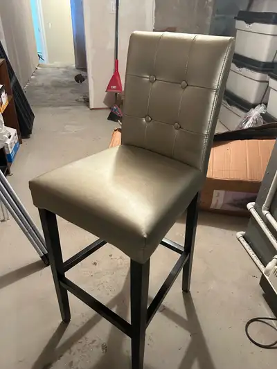 Fancy silver tall chair and table , View more