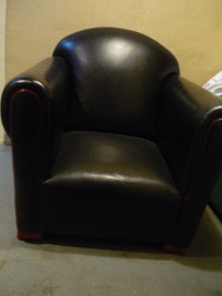 ART DECO LEATHER LOUNGE CHAIRS