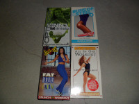 Lot of 4 exercise workout video's on VHS cassette buns of steel
