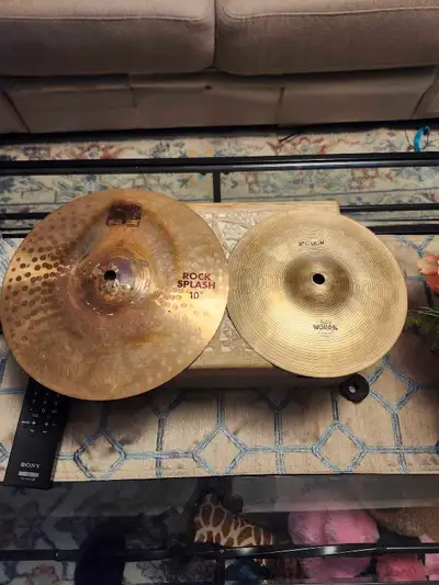 Wuhan & Paiste Splash drum cymbals., View more