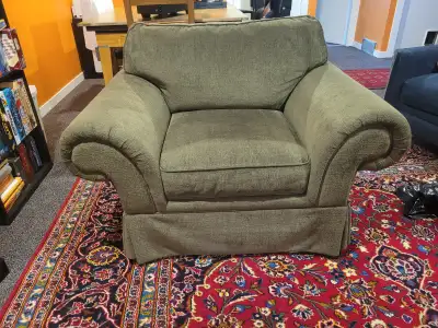 Overstuffed chair, View more