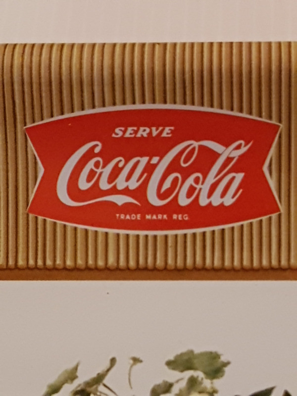 *** COKE COCA-COLA 1953s WICKER CART SERVING METAL TRAY ~ NICE! in Arts & Collectibles in City of Toronto - Image 2