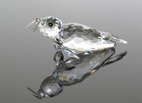 SWAROVSKI Crystal Large SEAL with SILVER WHISKERS
