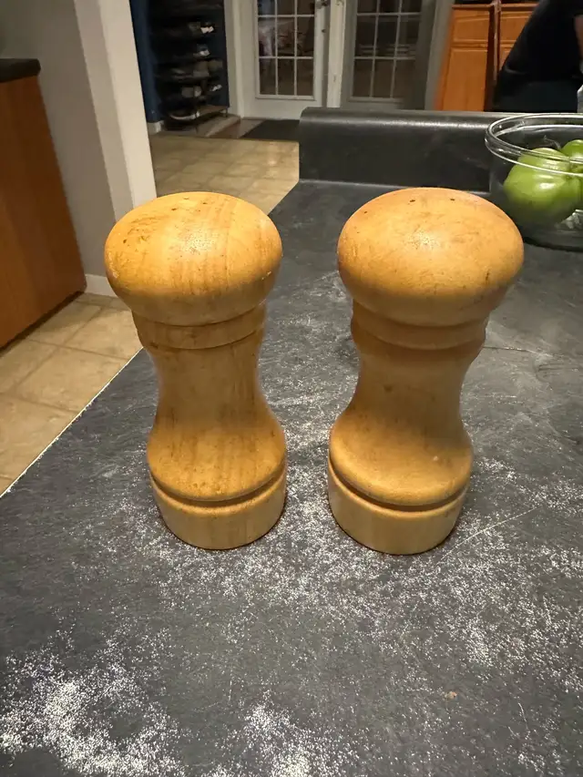 Solid Wood Salt and Pepper Shakers