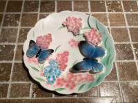 Vintage “ESD Japan” Hand Painted 3D Butterfly Hanging Plate