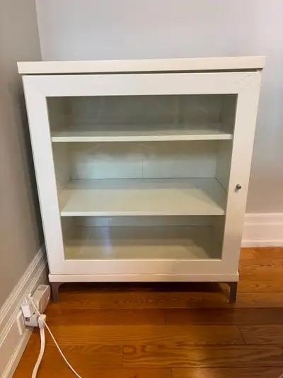 White Glass-Front Display Cabinet, View more