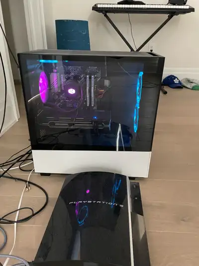 CPU: ryzen 5 3600. GPU: radeon 5600xt. Ram: 16gb 3000hz. Psu: 650w, Storage: 1tb hdd, 500gb ssd, CPU...