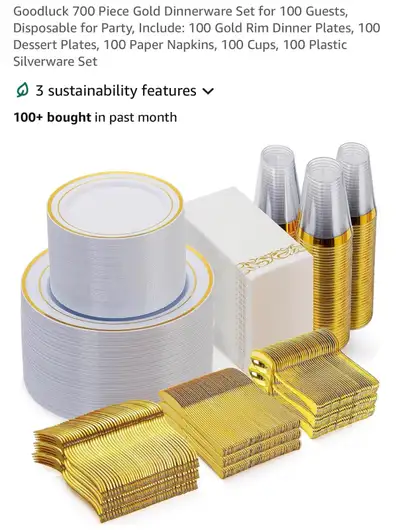 Gold Dinnerware Set, View more