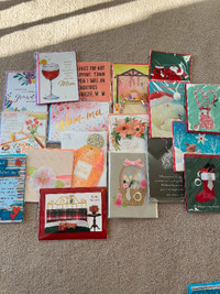 Assorted Papyrus Cards, Mothers/fathers Day, Xmas  etc, $1 each