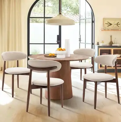 Set of 4 Beige Dining Chairs, View more