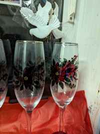 For new poinsettia glasses 10 in tall beautiful