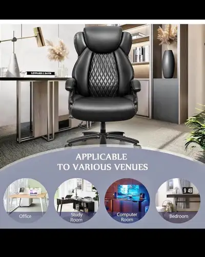 Big and Tall Office Chair 500lbs, Heavy Duty Executive Desk Chai, View more
