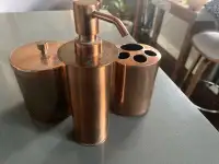 3 piece Copper bathroom set