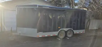 I am selling this pre-owned Factory Outlet Trailers cargo trailer, measuring approximately 22 feet b...