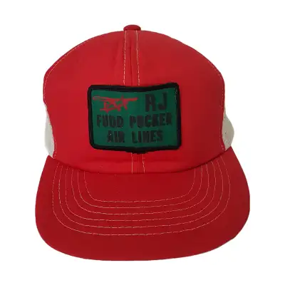 Vintage RJ Fudd Pucker Air Lines Snapback Trucker Hat, View more