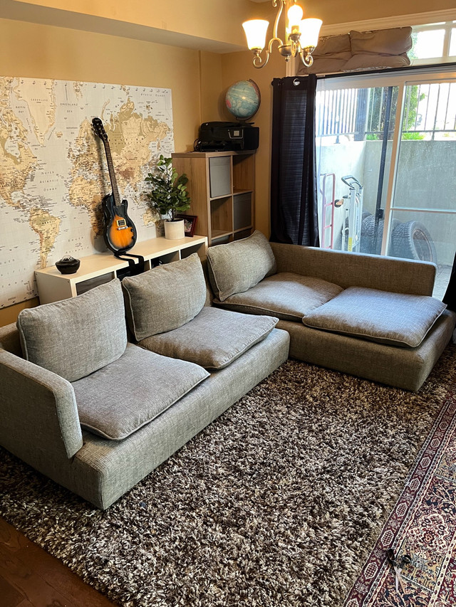 Grey sectional couch in Couches & Futons in Ottawa