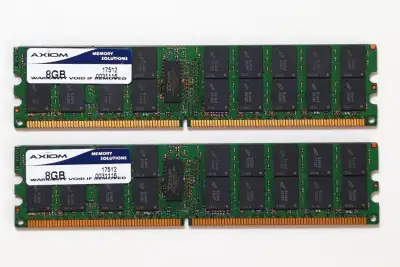 Micron 16GB (2X8GB) PC2-5300P-555-13-L0 DDR2-667 ECC Server RAM, View more