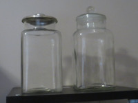 2 pcs Glass jars 10" tall