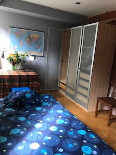 "Sunny, furnished room, on 1st floor in the house, ideal for quiet working male. Own toilet, Call 41...