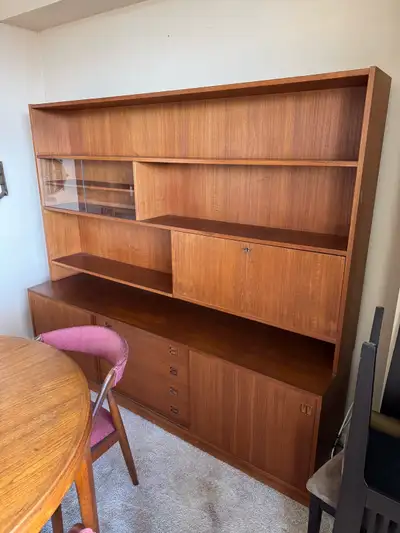 Mid Century Modern Teak Hutch, View more
