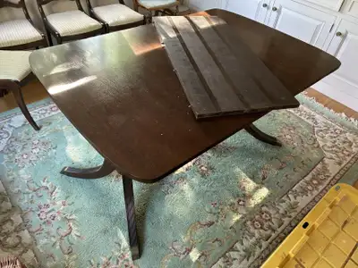 Mahogany Duncan Phyfe Style Dining Table, View more
