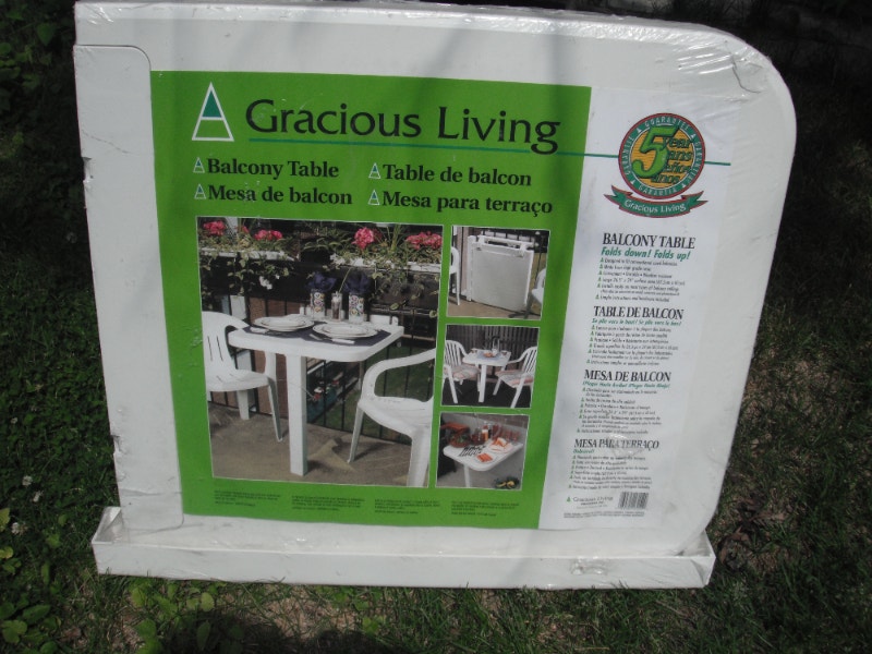 Two brand new folding balcony railing mount tables. Decks & Fences