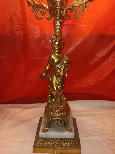 Vintage lamp/candle holder, View more