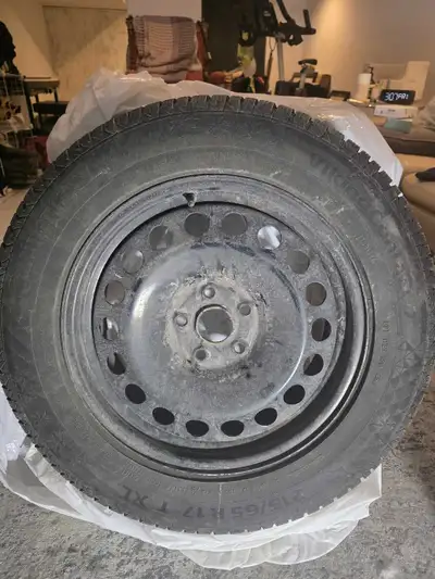 Good condition winter tires driven on for 1 season. Continental Viking Contact 215/65 R 17 T XL with...