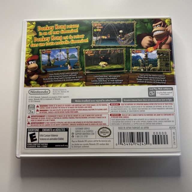 Donkey Kong Country Returns 3D (Nintendo 3DS, 2016) dans Nintendo DS  à Ville de Régina - Image 2