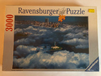 VINTAGE RAVENSBURGER 3000 PIECE PUZZLE "SEA OF CLOUD OVER NYC”