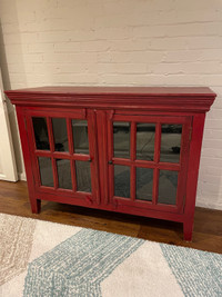 Red Crate and Barrel Media Cabinet
