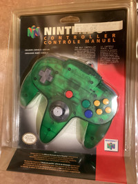 Nintendo 64 Jungle green controller sealed.