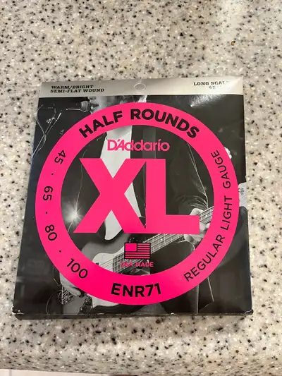 D’Addario Half Round Bass Strings, View more