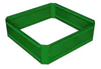 Green Galvanized-Steel Planter Box 34" L x 34" W x 11" H NEW