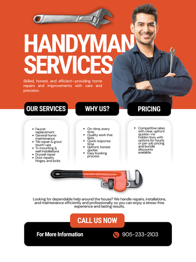 Trusted Handyman – Durham/GTA – From $99, View more
