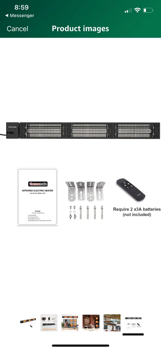 Infrared Outdoor Patio Heater, 4500W in Patio & Garden Furniture in Cambridge - Image 7