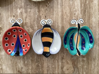 3 Clay Art “Bug” Dishes
