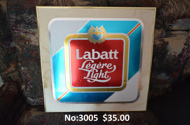 Cadre vintage Labatt légère light dans Art et objets de collection  à Victoriaville
